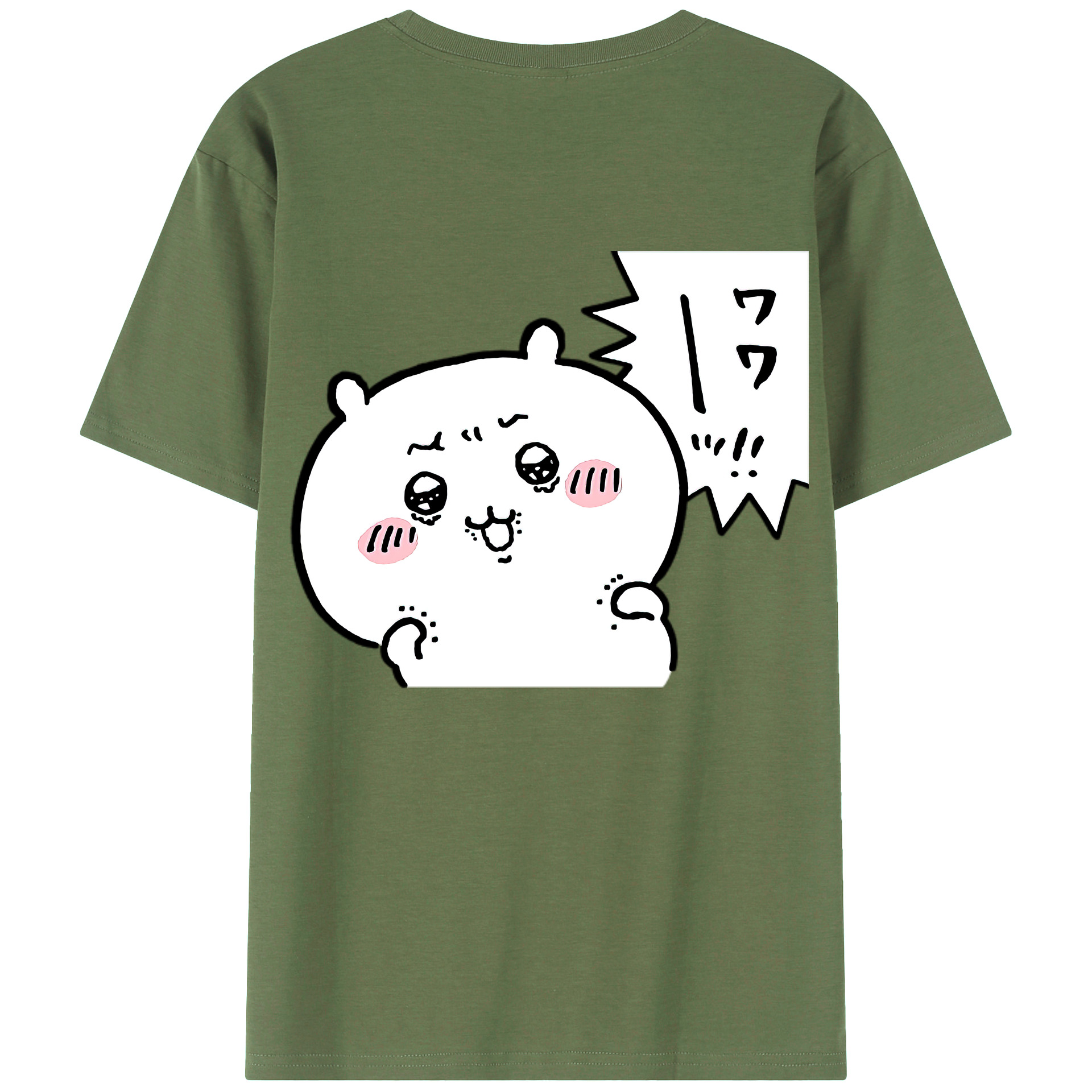 （画像用） ちいかわ ちいかわ Chii-kawa chiikawa 綿100％ メンズ半袖Tシャツ（バックプリント） 通気性